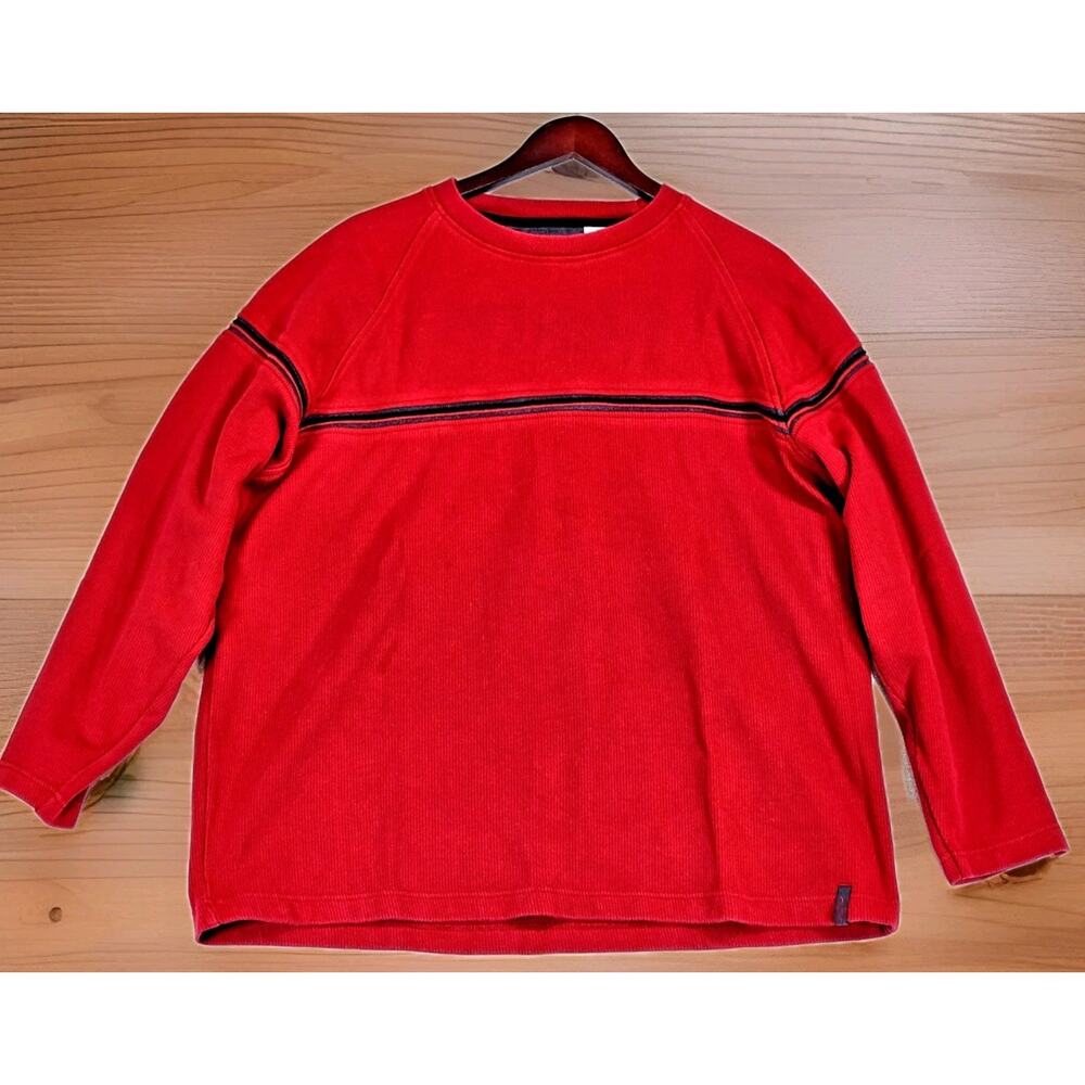 Point Zero Mens Vintage Sweater Striped Surfer Skater Grunge 100% Cotton Size XL